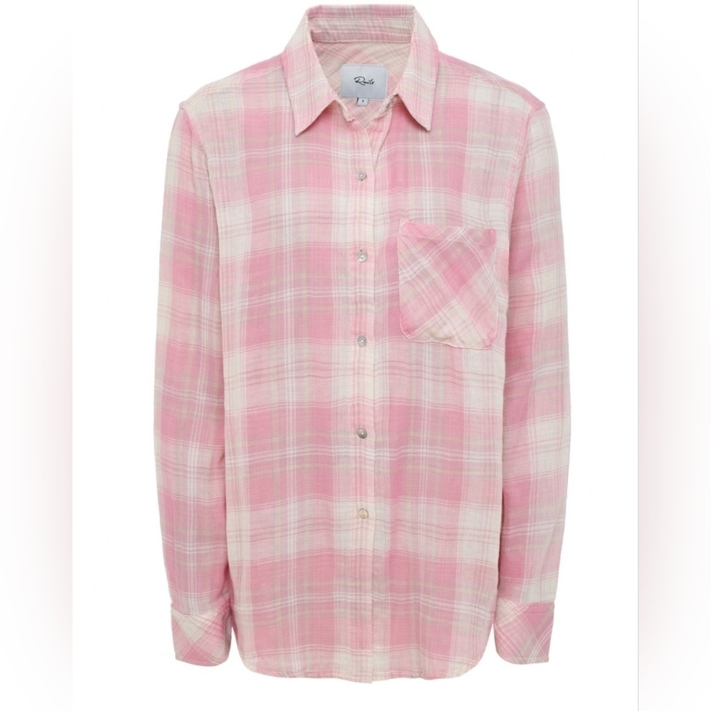 NWT Rails Organic Cotton Check Ellis Button Down … - image 5